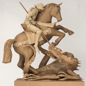 st george by chris gilmour in cardboard